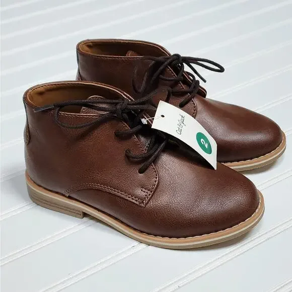 NWT Cat & Jack Filip Brown Chukka Boots - Picture 1 of 11